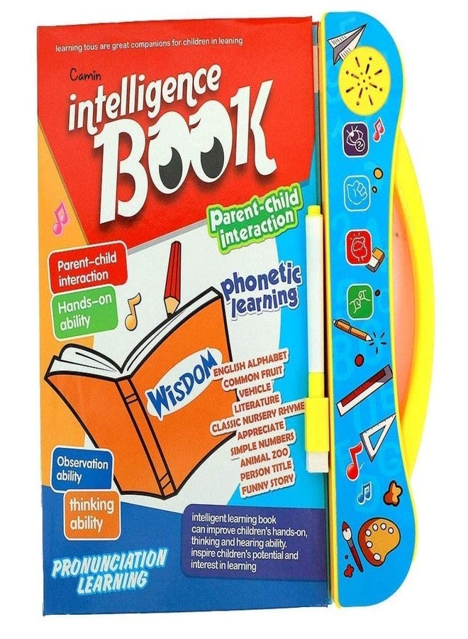 Camin Interactive Children Book -Musical English Educational Toy | Phonetic Learning Sound Book for Children 3+ Years | Language Skills, Shapes & Numbers Activities | for Boys & Girls - Multicolor - Image 1